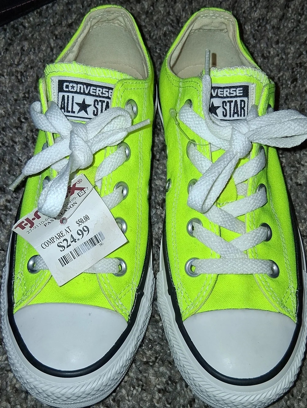 Converse All Star Low Top Sneakers - Neon Green